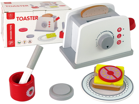 Wooden Toaster Breakfast Accessories Knob For Kids