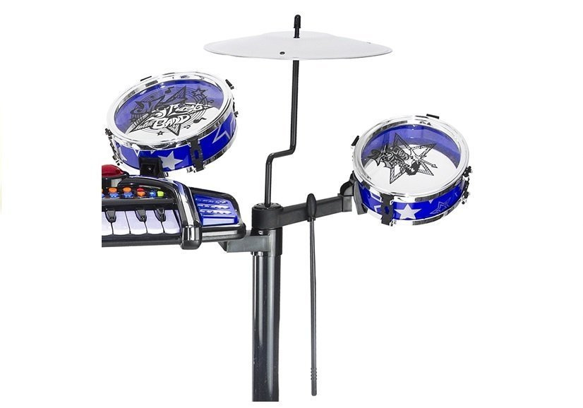 My Super Band Keyboard & Drum Set Lights Multiple Rhythms Toys