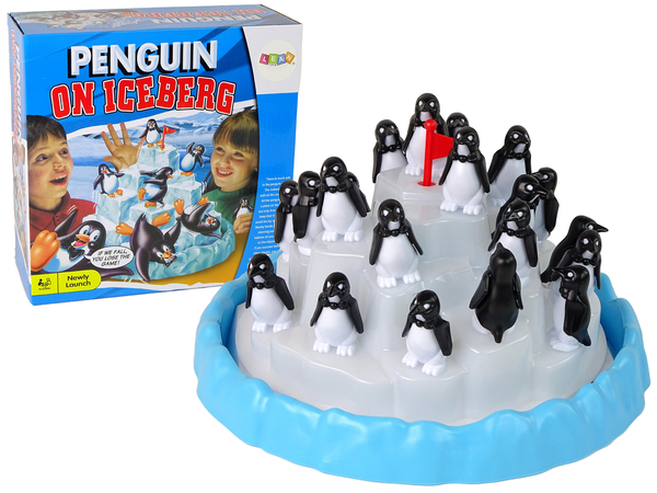 Family game Climbing Penguins on Ice