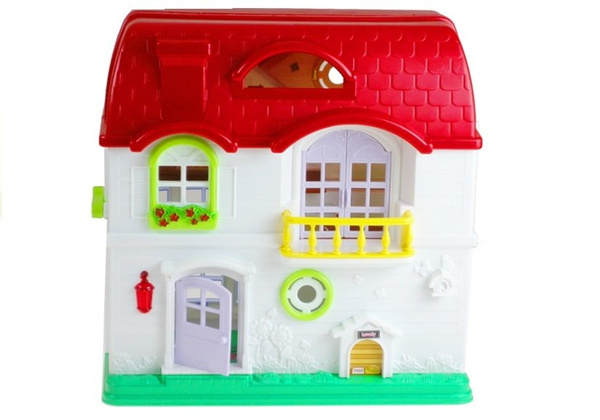 Puppenhaus aus Kunststoff Möbel Puppe Mehrstöckig Spielzeug für Kinder