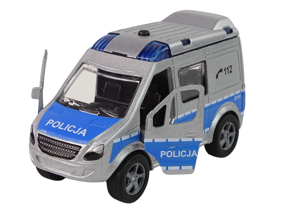 Metalowe Autko Van Policja Polskie S Owa Hkg Leantoys Pl