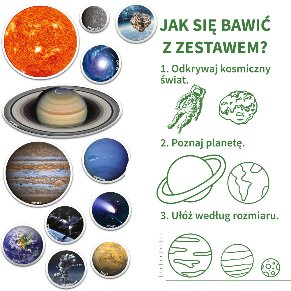 Zestaw Magnesow Kosmiczny Swiat MV 6032-14
