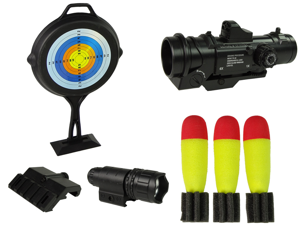 Karabin Granatnik Rakiety z Dzwiek Latarka Czarny