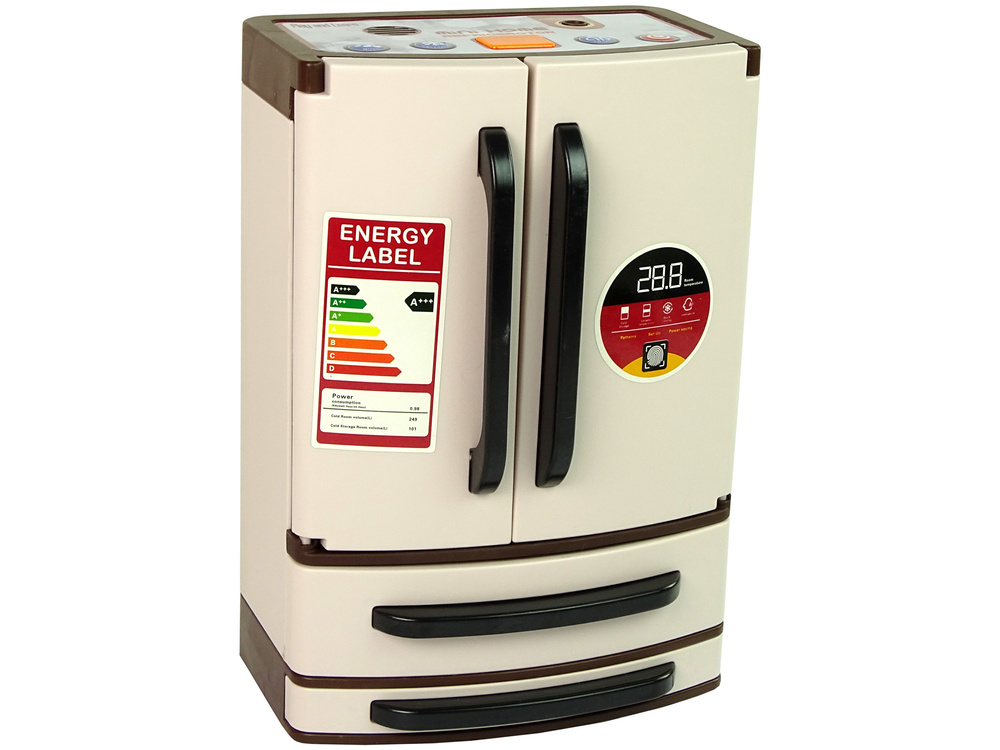 Zestaw Lodowka Produkty Spozywcze Para Muzyka Regulacja Temperatury