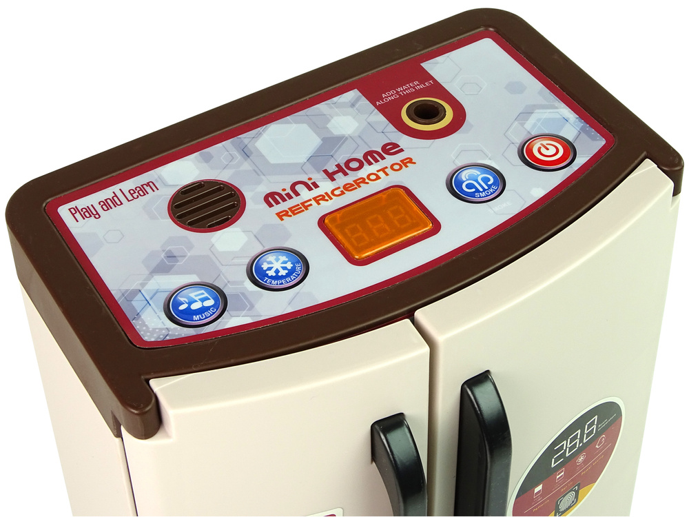 Zestaw Lodowka Produkty Spozywcze Para Muzyka Regulacja Temperatury