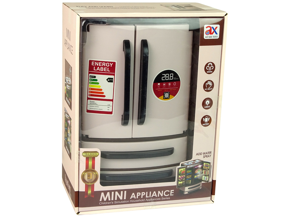 Zestaw Lodowka Produkty Spozywcze Para Muzyka Regulacja Temperatury