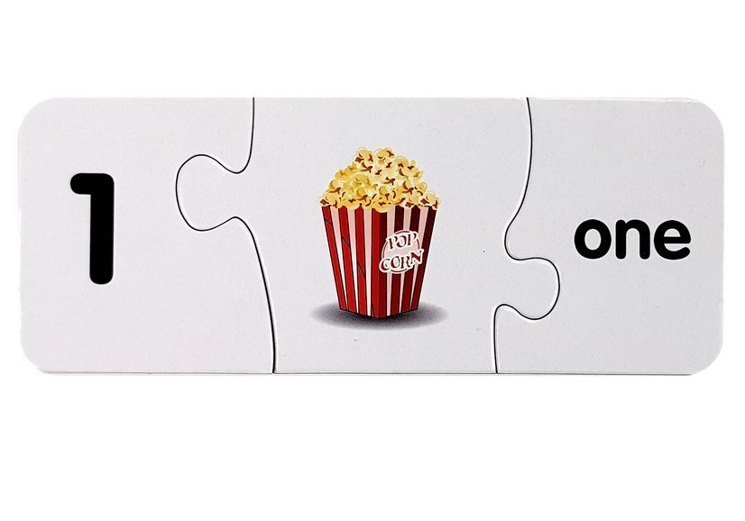 Puzzle Edukacyjne Liczby Matematyka Angielski 10 Polaczen