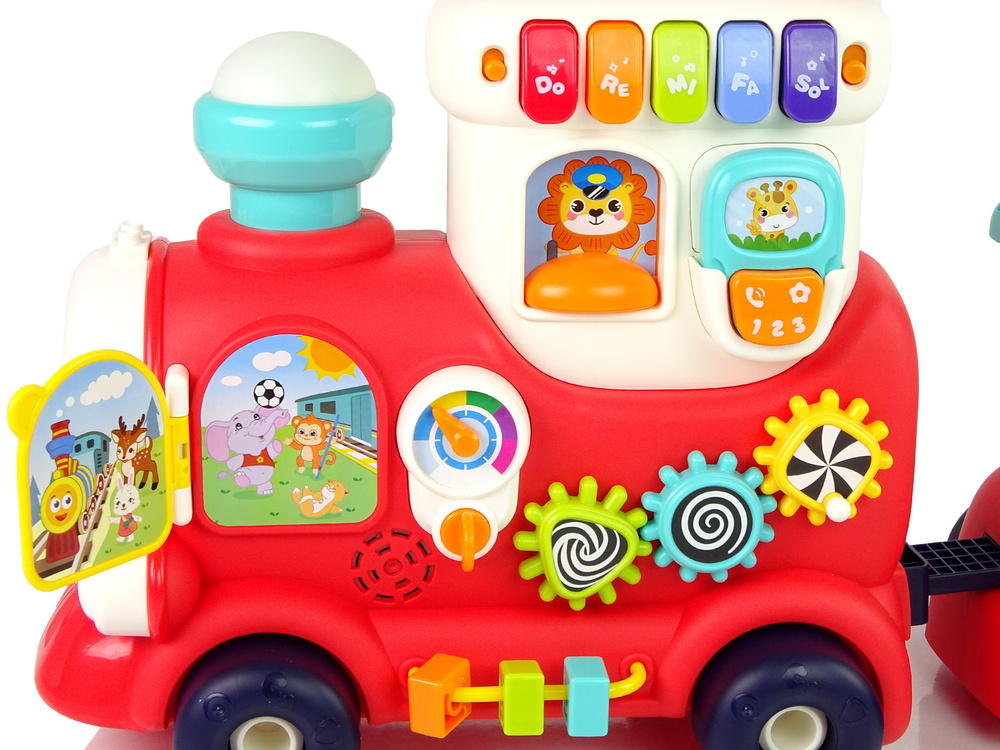 Interaktywny Jezdzik Chodzik Lokomotywa 4w1 Melodie Swiatla