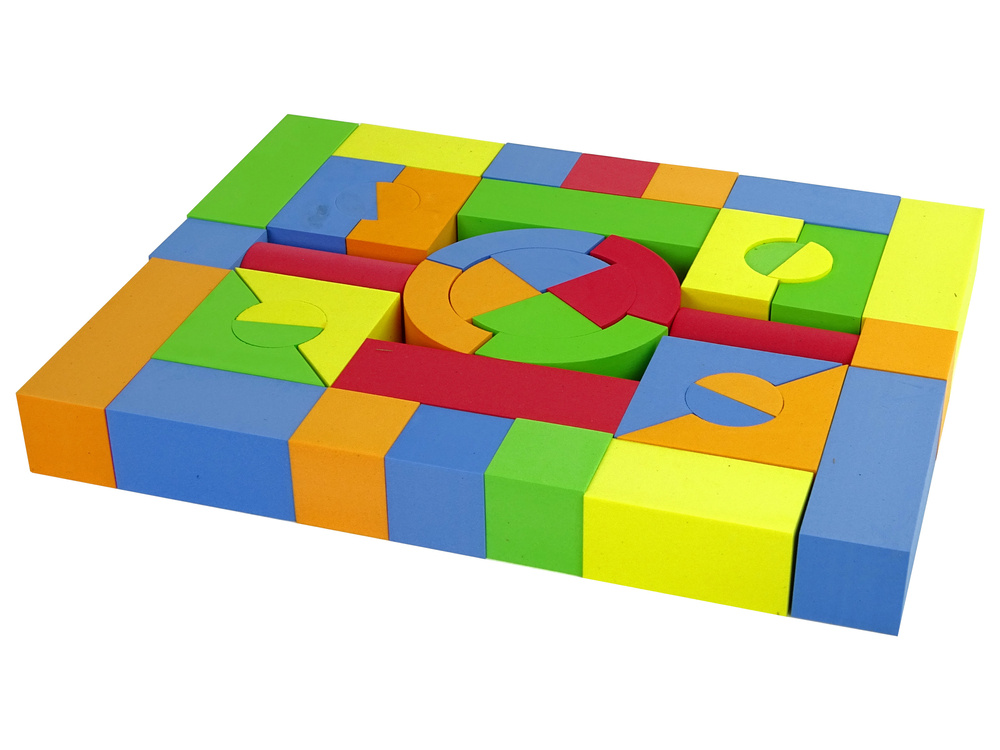 Klocki Piankowe Wielokolorowe 80 Elementow