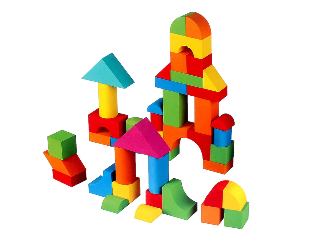 Klocki Piankowe Wielokolorowe 80 Elementow