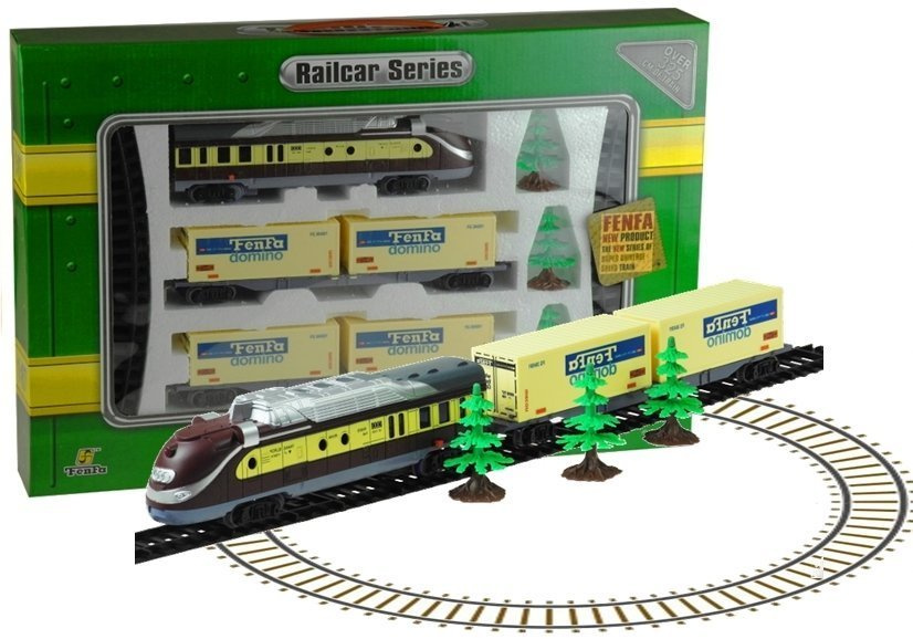 Kolejka FENFA 3 Wagony Swiatlo Akcesoria 1:87
