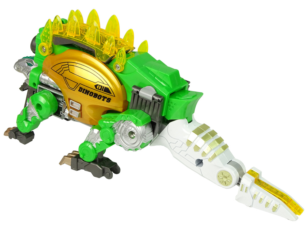 Dinobots 2w1 Dinozaur Pistolet na Strzalki Zielony Stegosaurus Tarcza