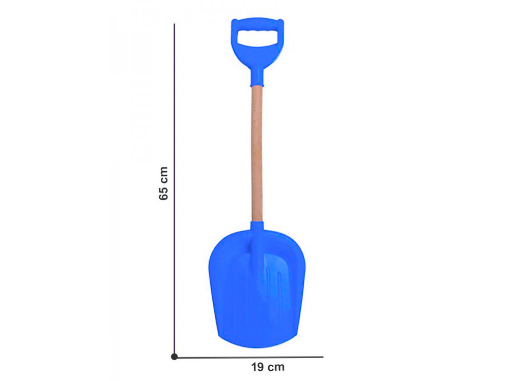 Lopata Z Drewniana Raczka Niebieska Ogrod Piaskownica Snieg 2896