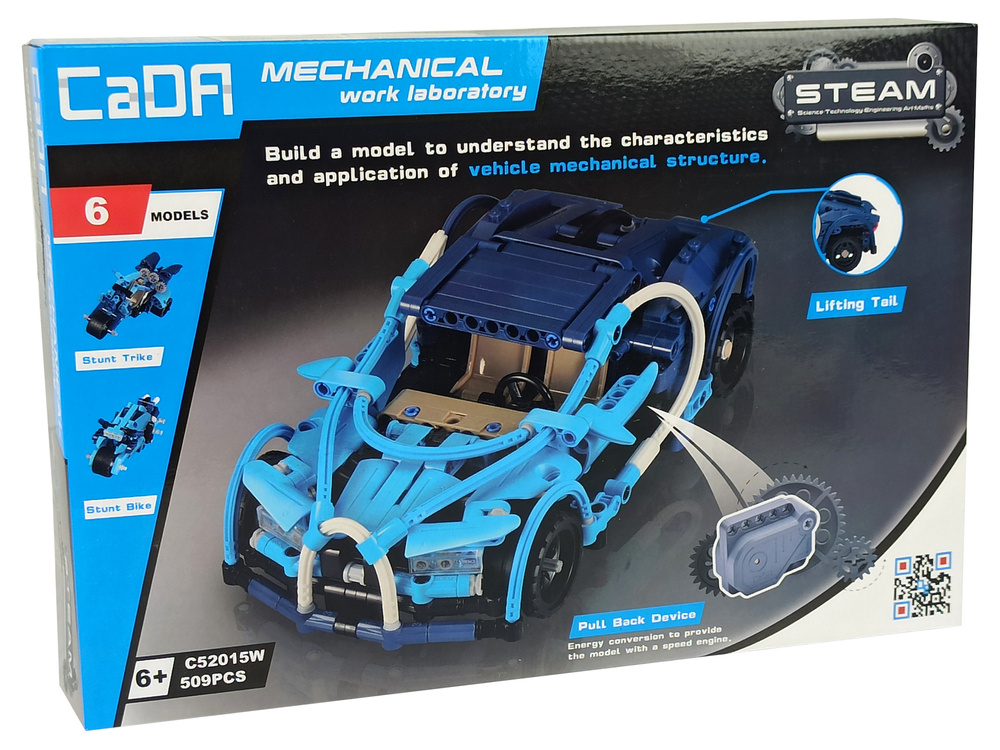 Zestaw Klockow Konstrukcyjnych Auto 6w1 CADA 509 Elementow