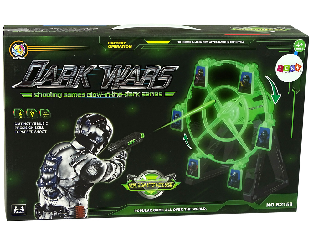 Gra Zrecznosciowa Obrotowa Tarcza Swiecaca W Ciemnosci Pistolet na Strzalki