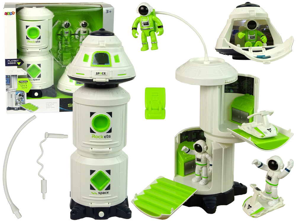 Zestaw Kosmos Rakieta Kosmiczna Kapsula Dzwiek Swiatla