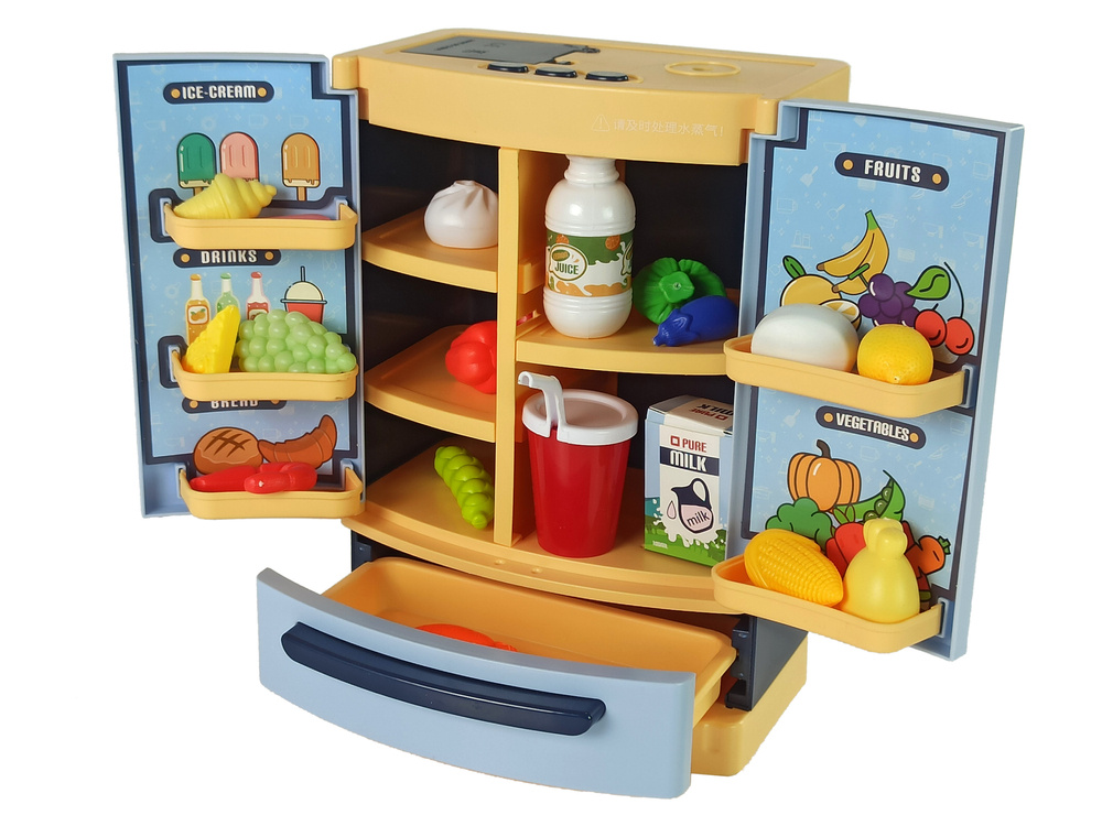 Zestaw Lodowka Z Produktami Dla Dzieci Niebieska Swiatlo Dzwieki