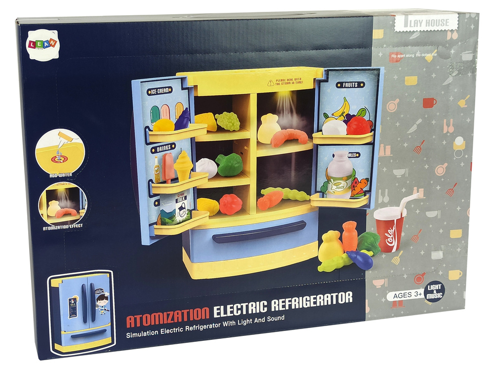 Zestaw Lodowka Z Produktami Dla Dzieci Niebieska Swiatlo Dzwieki