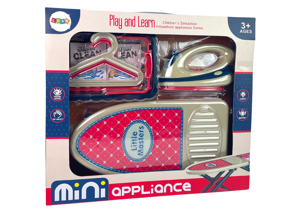 Zestaw AGD Deska do Prasowania Zelazko Kosz na Pranie Proszek