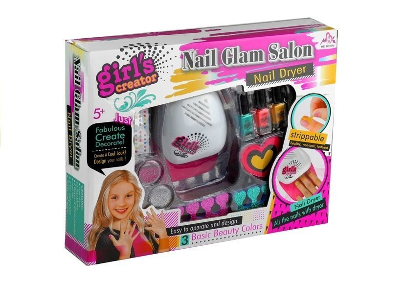 Dzieciecy Zestaw Do Malowania Paznokci + Suszarka