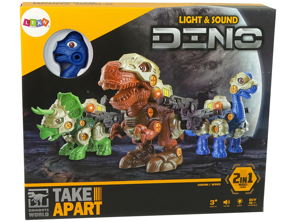 Dinozaur Do Rozkrecania Majsterkowanie Tanystropheus Niebieski Efekty Swietlne Dzwieki