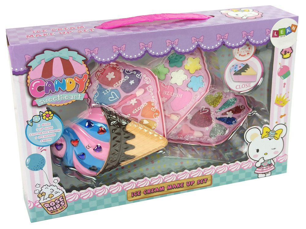 Zestaw Cieni do Powiek Brokat Blyszczyk Ksztalt Loda Serduszka