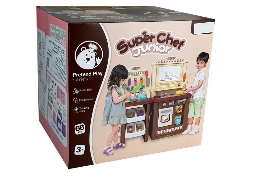 Kuchnia dla Dzieci 66 elementow Rozowa i Akcesoria Kuchenne Znikopis Woda