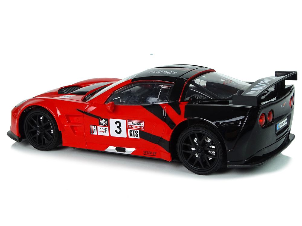 Auto Sportowe Wyscigowe R/C 1:18 Corvette C6.R Czerwony 2.4 G Swiatla