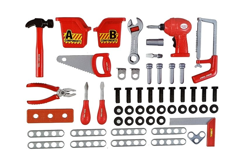 Zestaw Narzedzi Warsztat Wiertarka na Baterie 74 cm