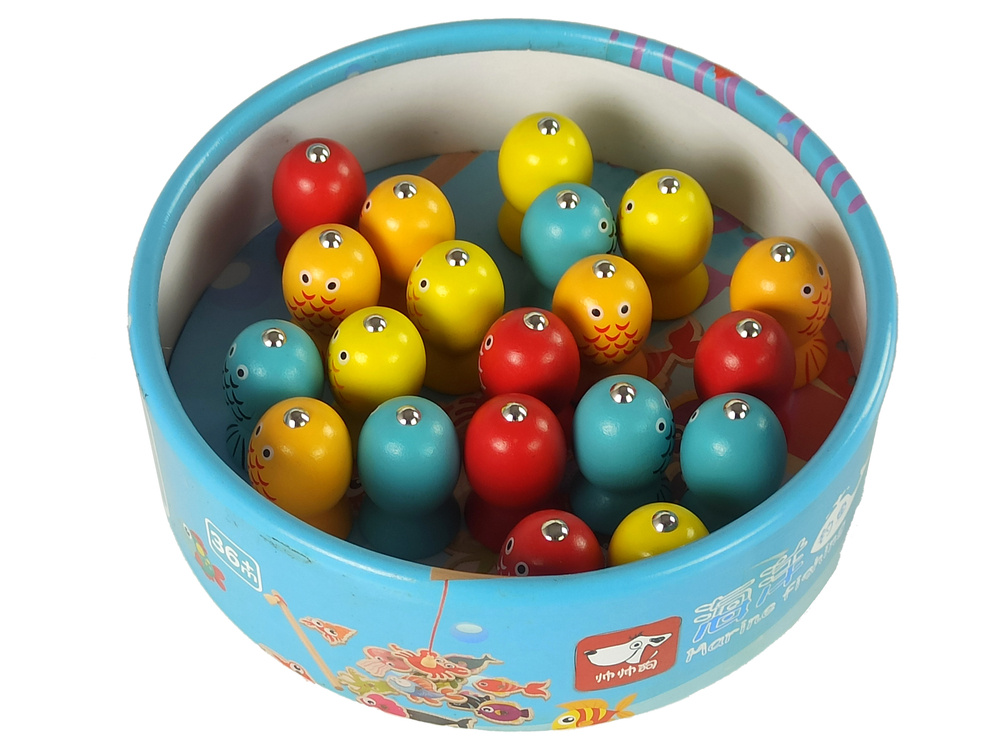 Drewniana Gra Zrecznosciowa Lowienie Rybek 2 Wedki