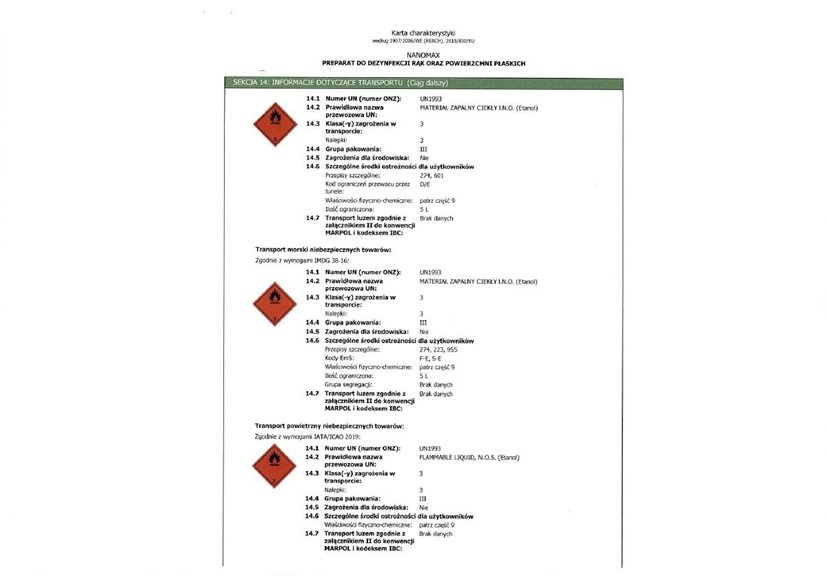 Plyn do dezynfekcji Rak i Powierzchni Nanomax 60 ml