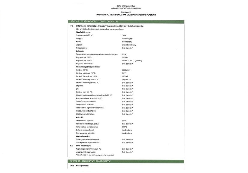 Plyn do dezynfekcji Rak i Powierzchni Nanomax 60 ml