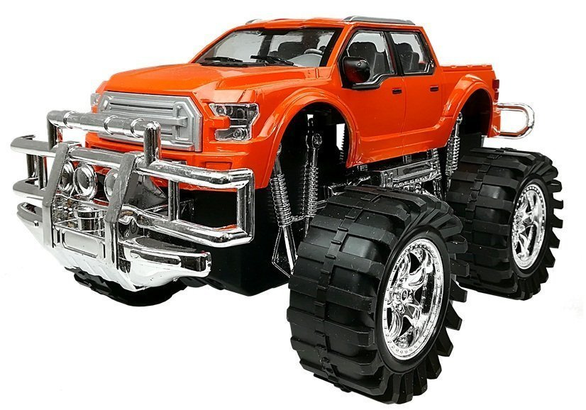 Zestaw Pojazdow Czerwony Monster Truck Czarne BMW Laweta 58 cm