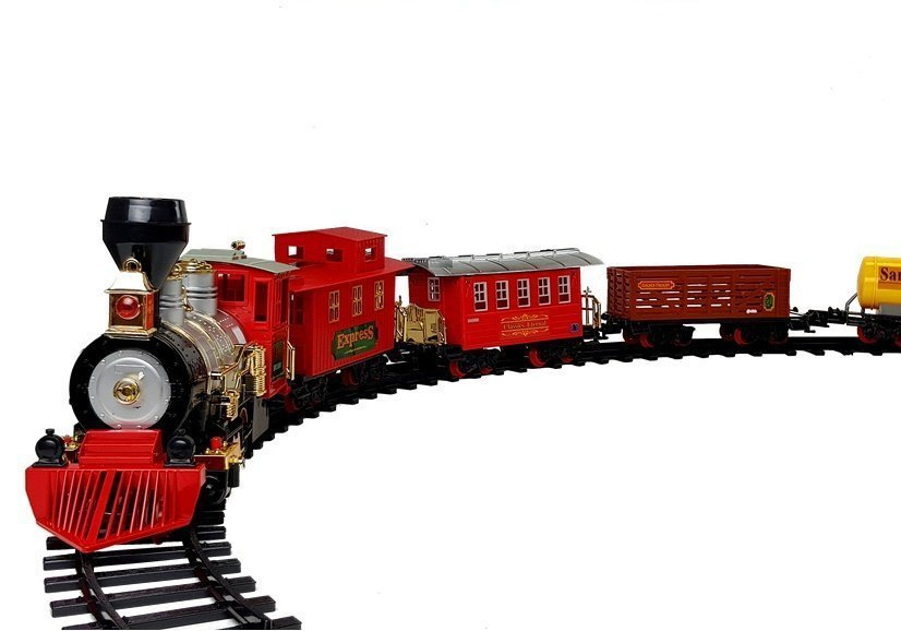 Kolejka Pociag Lokomotywa Tor 650 cm na Baterie Dzwiek