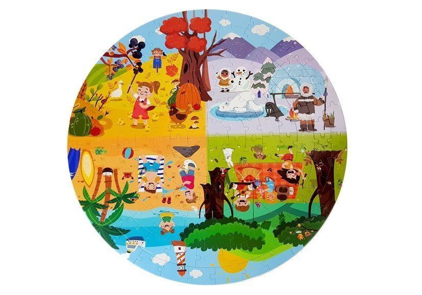 Puzzle Cztery Pory Roku 150 elementow Zima Wiosna Lato Jesien