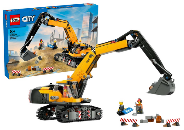 LEGO CITY Bricks Yellow Excavator 633 pcs. LG-60420 | Toys \ Building ...