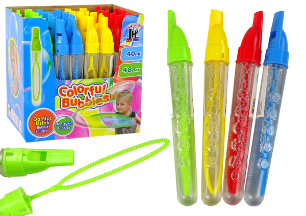 Soap Bubbles Whistle 4 Colours 40 ml | Toys \ Bubbles