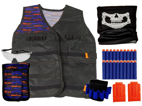 Commando Outfit Policeman Costume Cartridges Glasses Scarf Vest | Toys ...