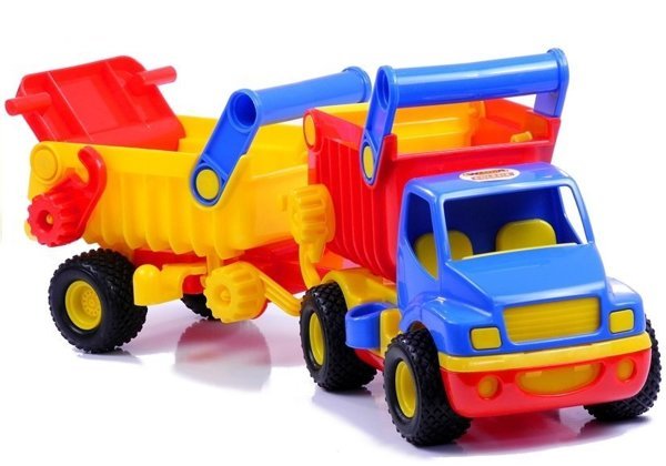 WADER Konstruktionsset Spielzeugauto LKW Fahrzeug Bau dir deinen Abschleppwagen 