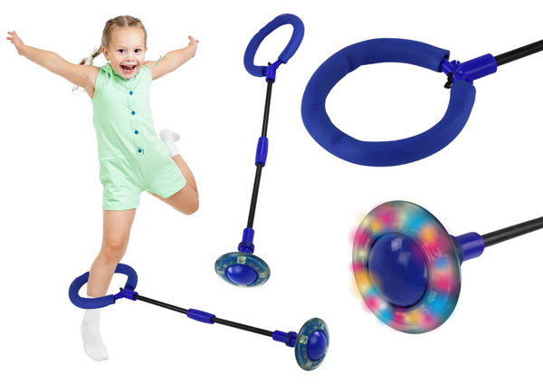 Hula Hop Skipper Light Up Skipping Rope, Foldable, Blue | Sport ...