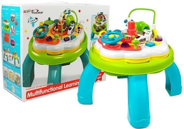 activity table with steering wheel