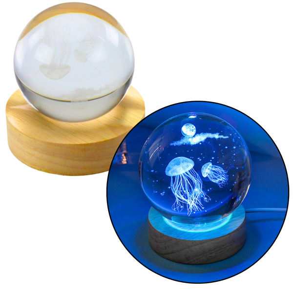 Schwarzer Holzständer Für Kristallkugeln - Eleganter Quarzkugelhalter Mit Schwebendem Effekt