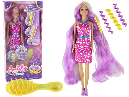 Anlily Doll Long Purple Hair Set