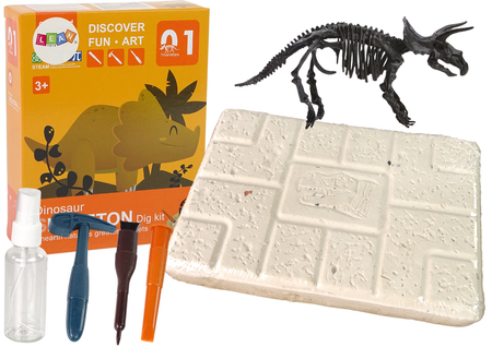 Archaeology Excavation Set Dinosaur Triceratops Skeleton 20cm
