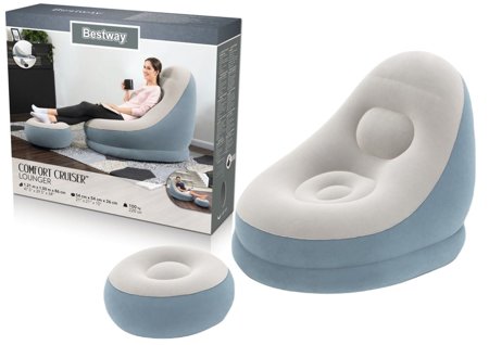 Bestway 75053 inflatable armchair with footrest 122 x 94 x 81 cm