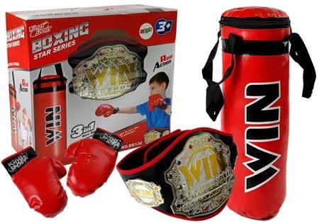 Boxing set, bag, gloves, belt