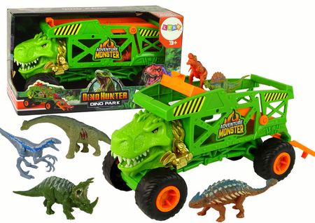 Car Transporter Dinosaur Green Set