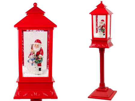 Christmas Decoration Lantern Lamp with Santa Claus Carols Lights