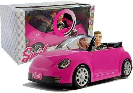 Dolls with a Car Auto Coupe Sound and Lights 43 cm Pink