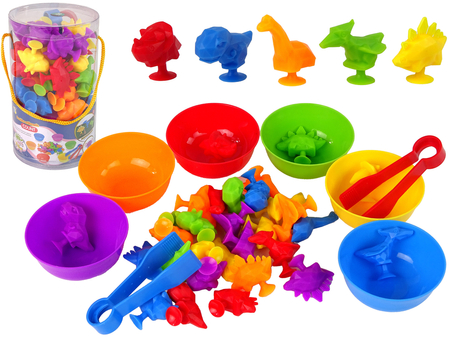 Educational colour sorting toy Dinosaurs 30 pieces